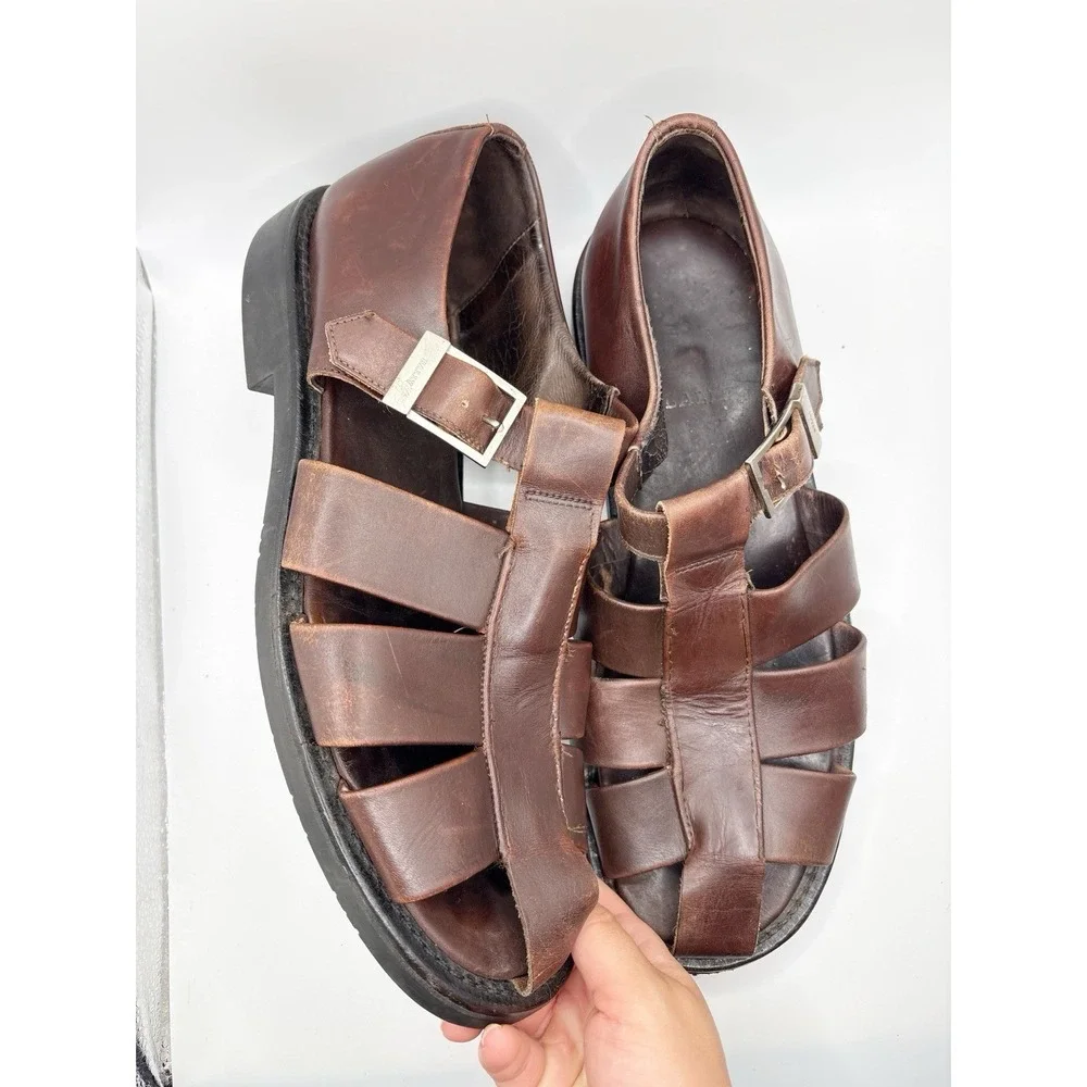 Bally Genuine Leather Brown Fisherman Sandals Mens 11